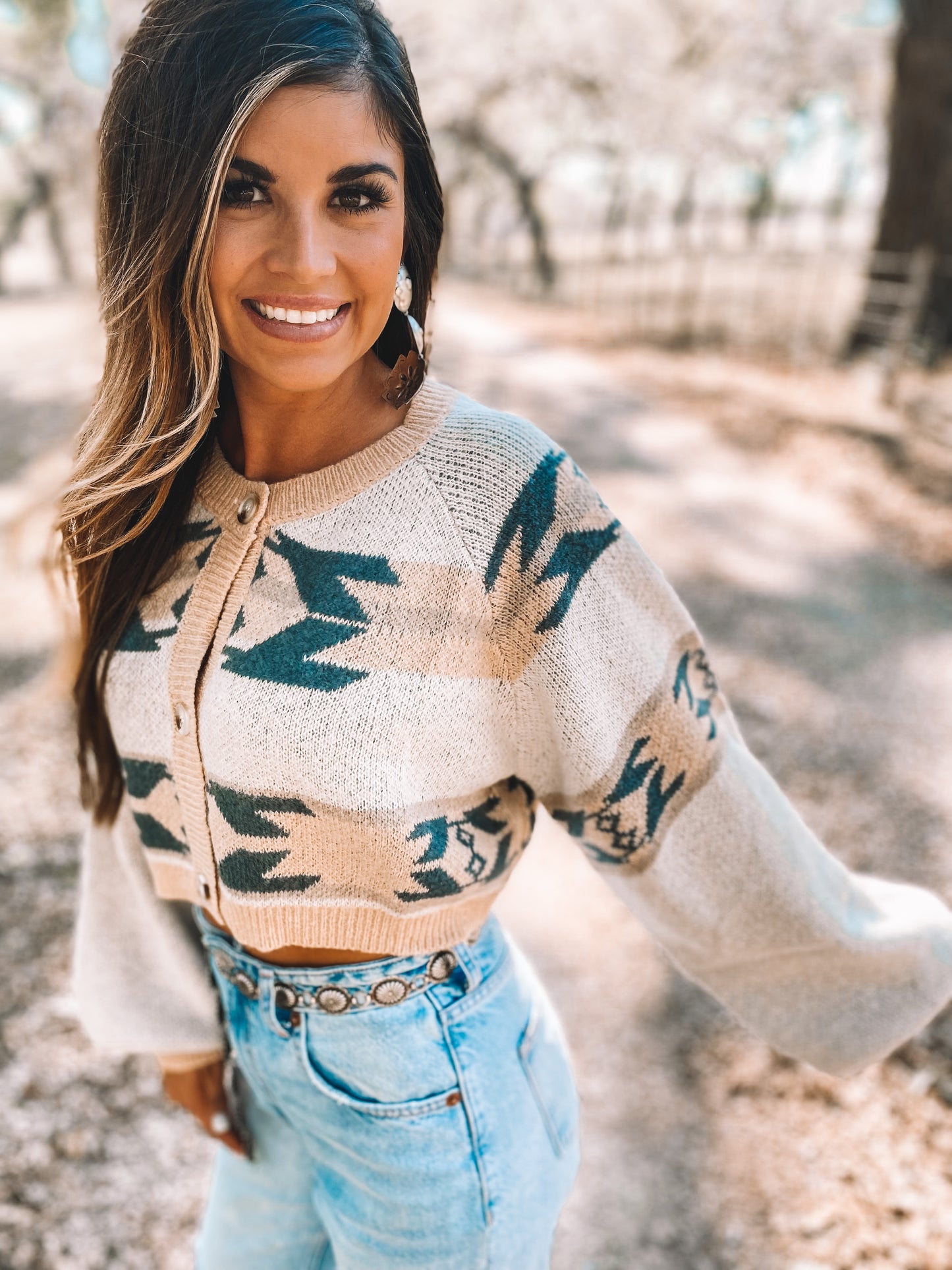 Aztec Crop Sweater