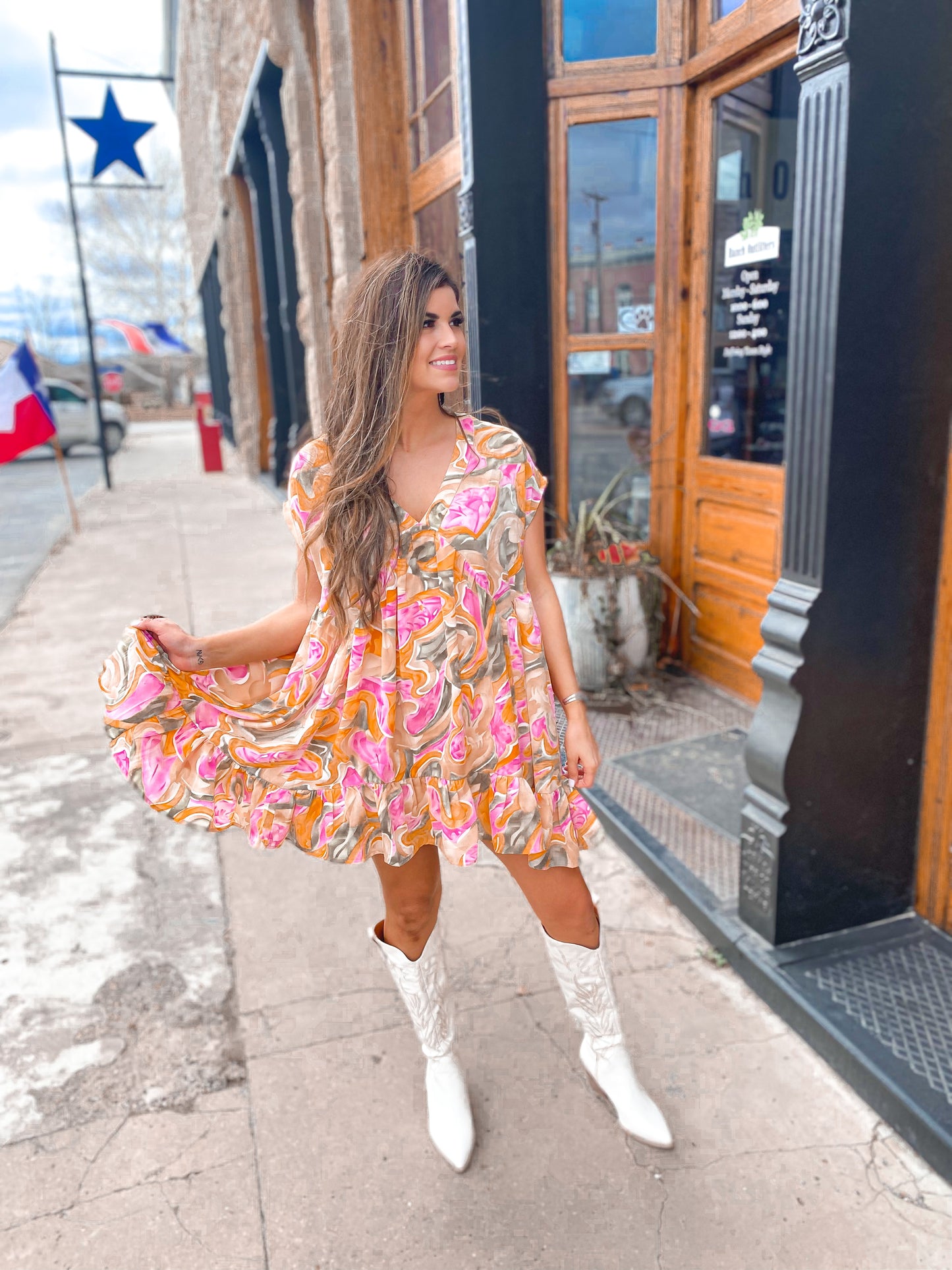 Pink Floral Dress