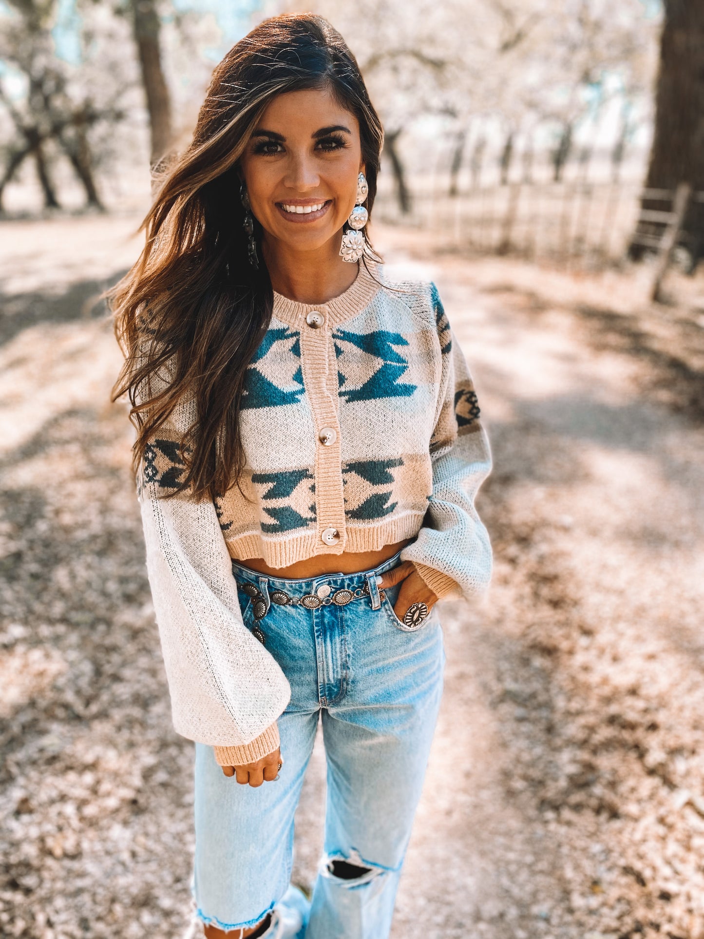 Aztec Crop Sweater