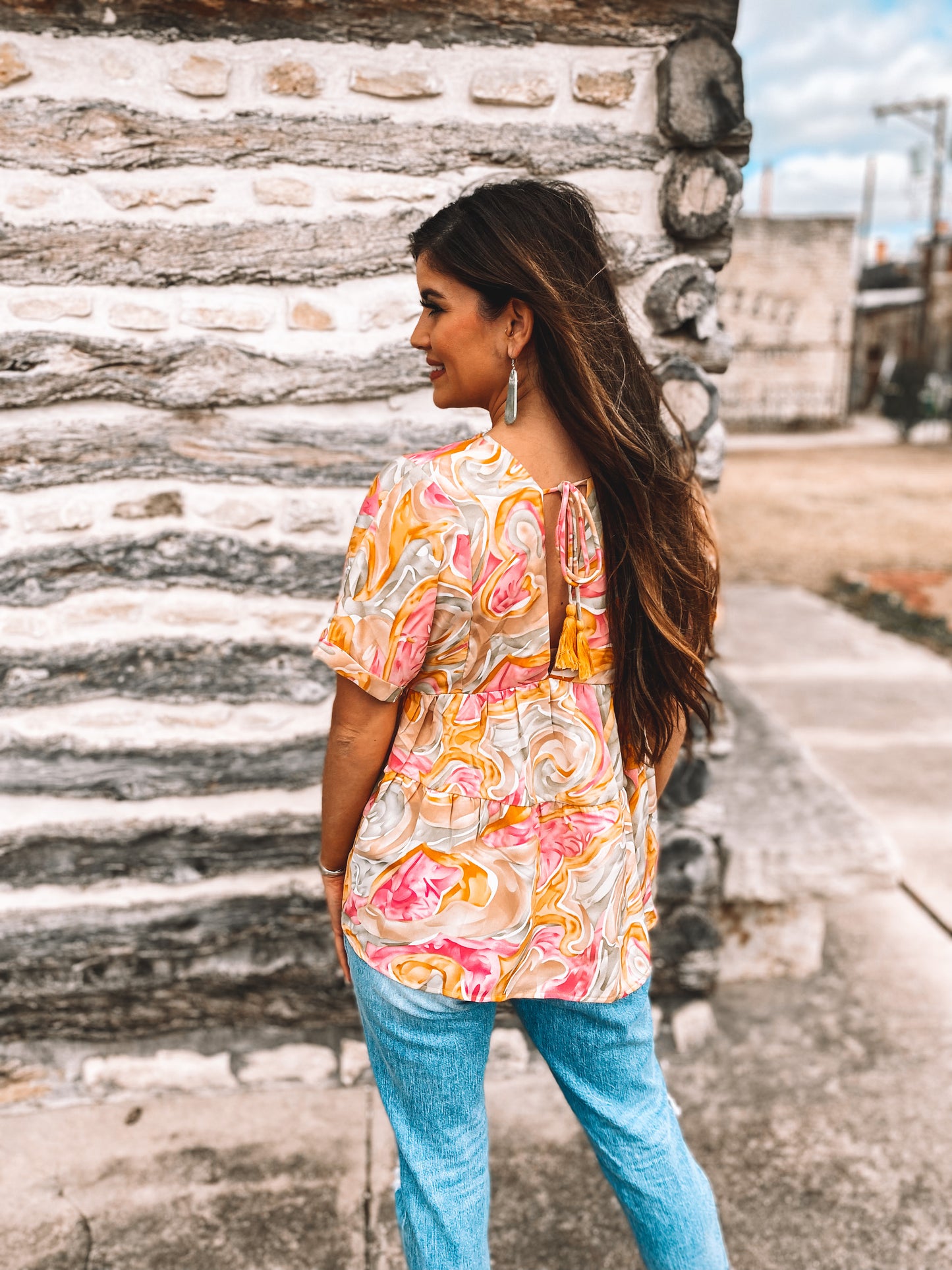 Pink Floral Top