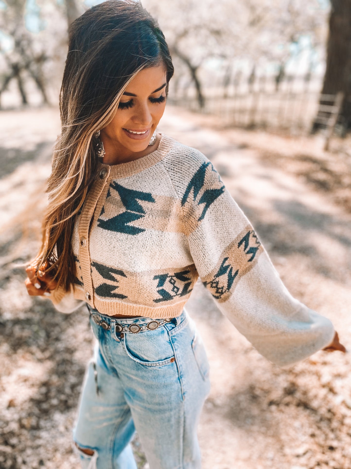 Aztec Crop Sweater