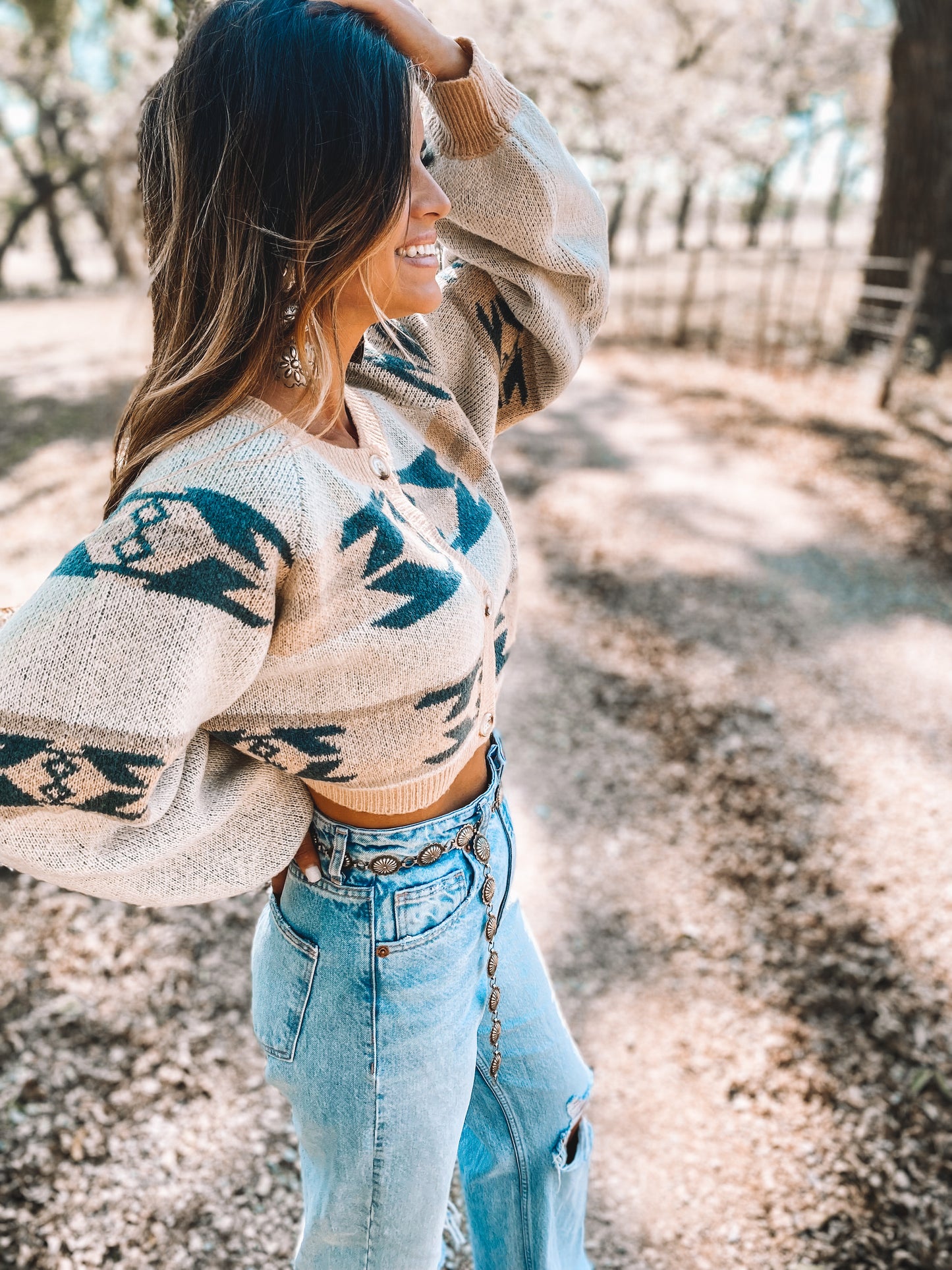 Aztec Crop Sweater